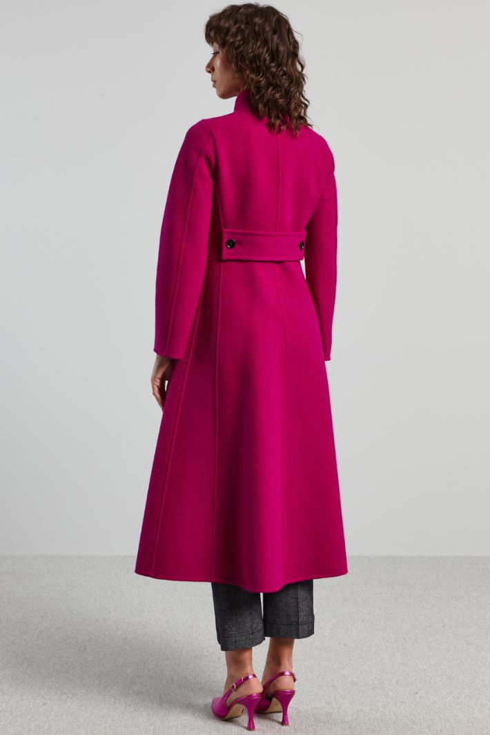 Cappotto lungo sfiancato - CICLAMINO - Fashion Market - 4