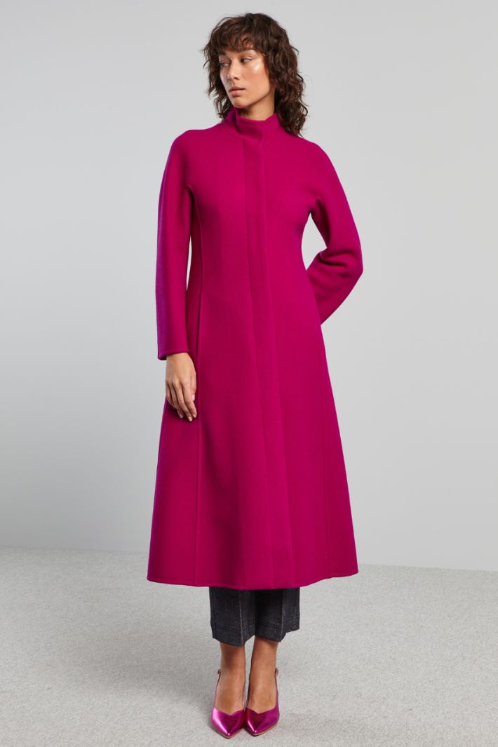Cappotto lungo sfiancato - CICLAMINO - Fashion Market - 2