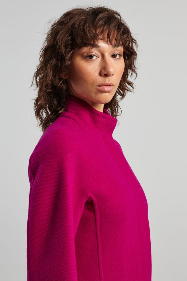 Cappotto lungo sfiancato - CICLAMINO - Fashion Market - 3