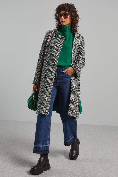 Cappotto in lana jacquard - Fashion Market