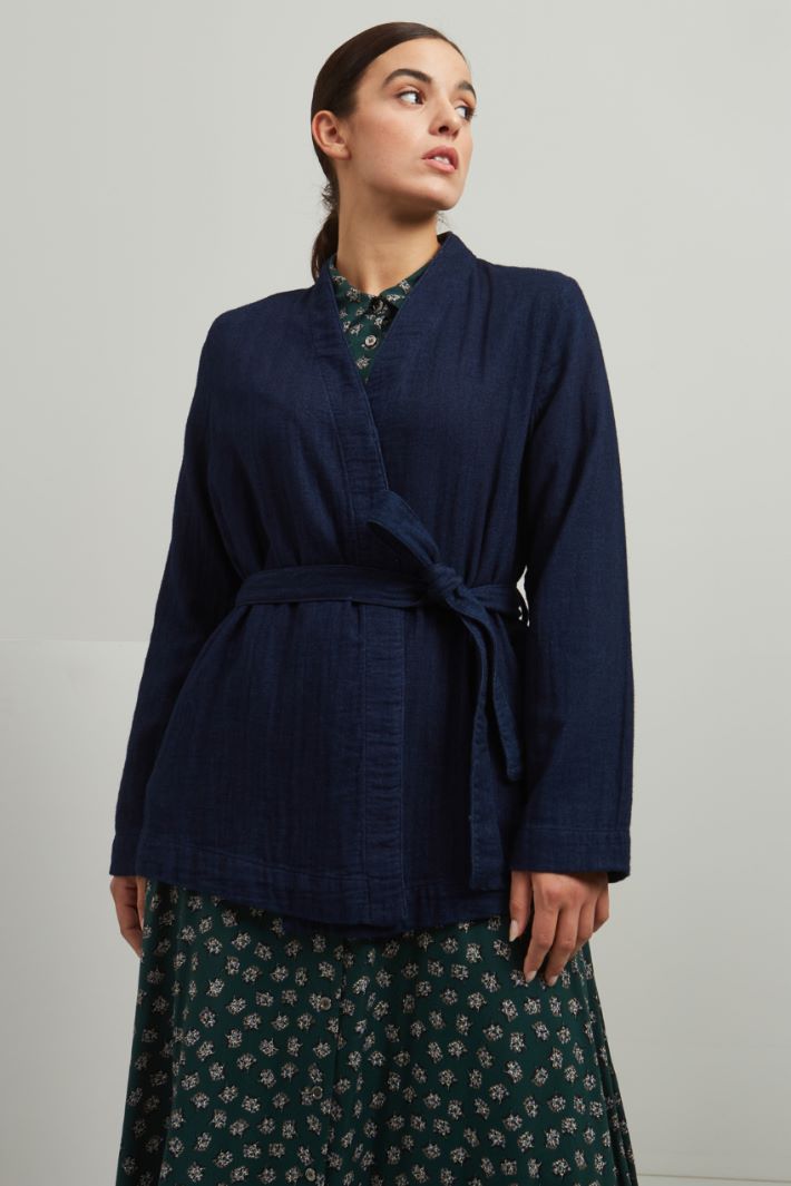 Giacca in cotone - BLU - Fashion Market - 2
