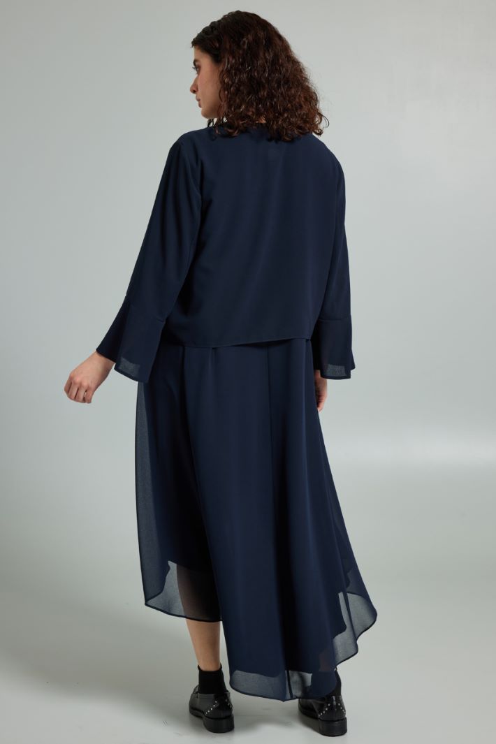 Spolverino corto in georgette - BLU NOTTE - Fashion Market - 4