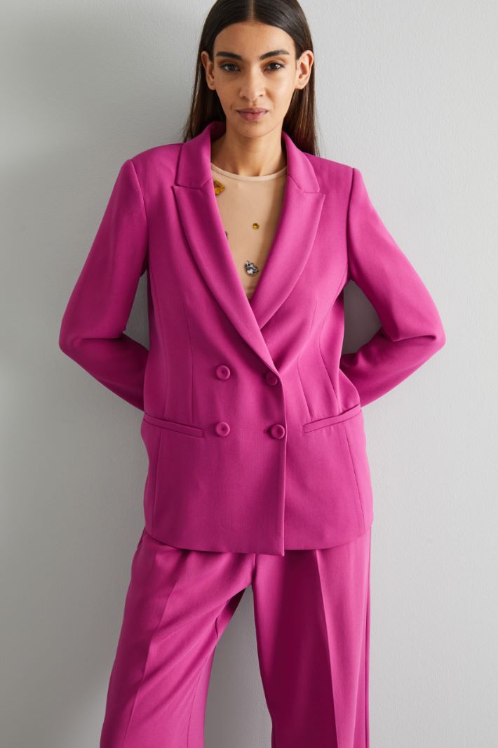 Blazer doppiopetto in cady - CICLAMINO - Fashion Market - 2
