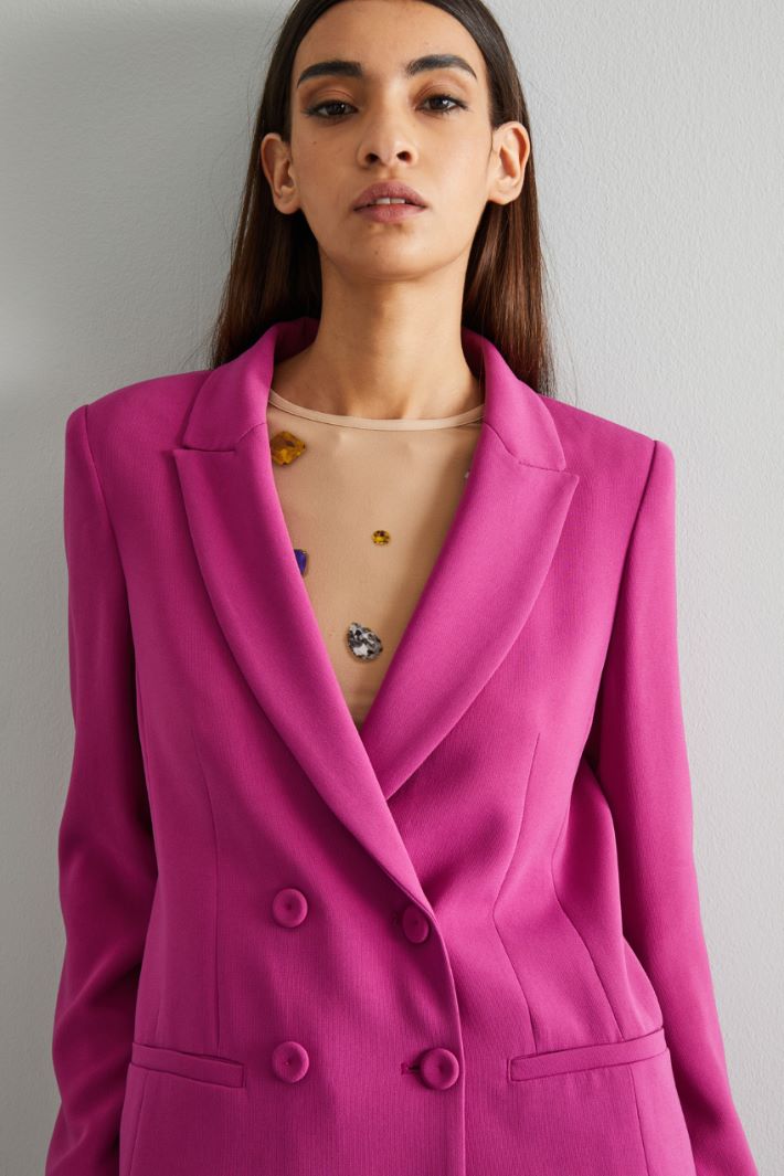 Blazer doppiopetto in cady - CICLAMINO - Fashion Market - 3