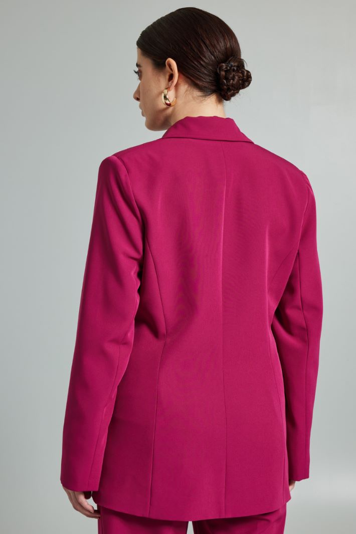 Blazer in tessuto fluido - CICLAMINO - Fashion Market - 4