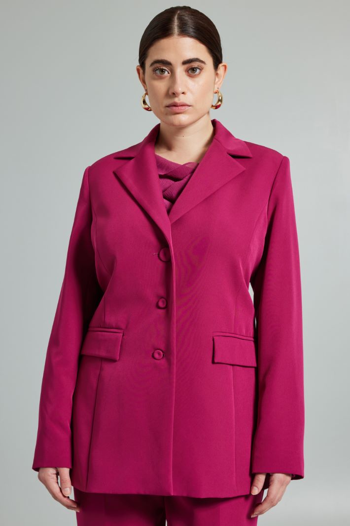 Blazer in tessuto fluido - CICLAMINO - Fashion Market - 2