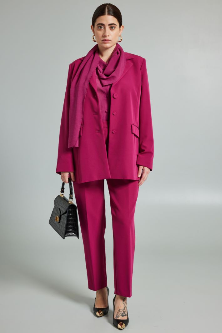 Blazer in tessuto fluido - CICLAMINO - Fashion Market