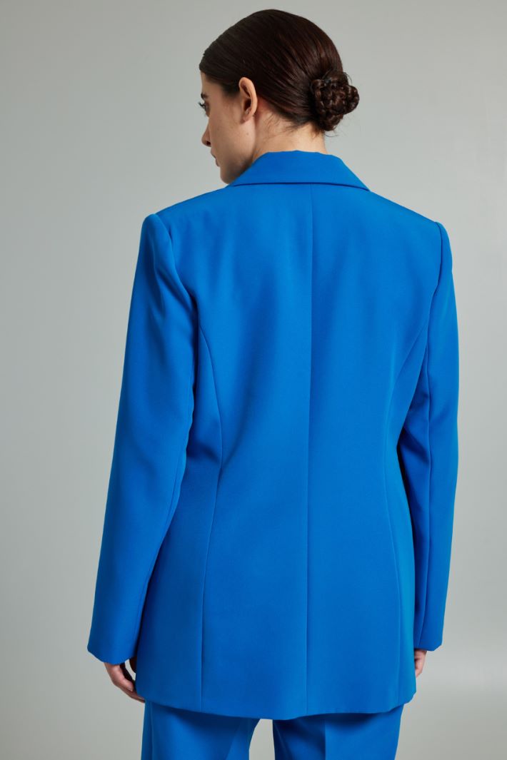 Blazer in tessuto fluido - TURCHESE - Fashion Market - 4