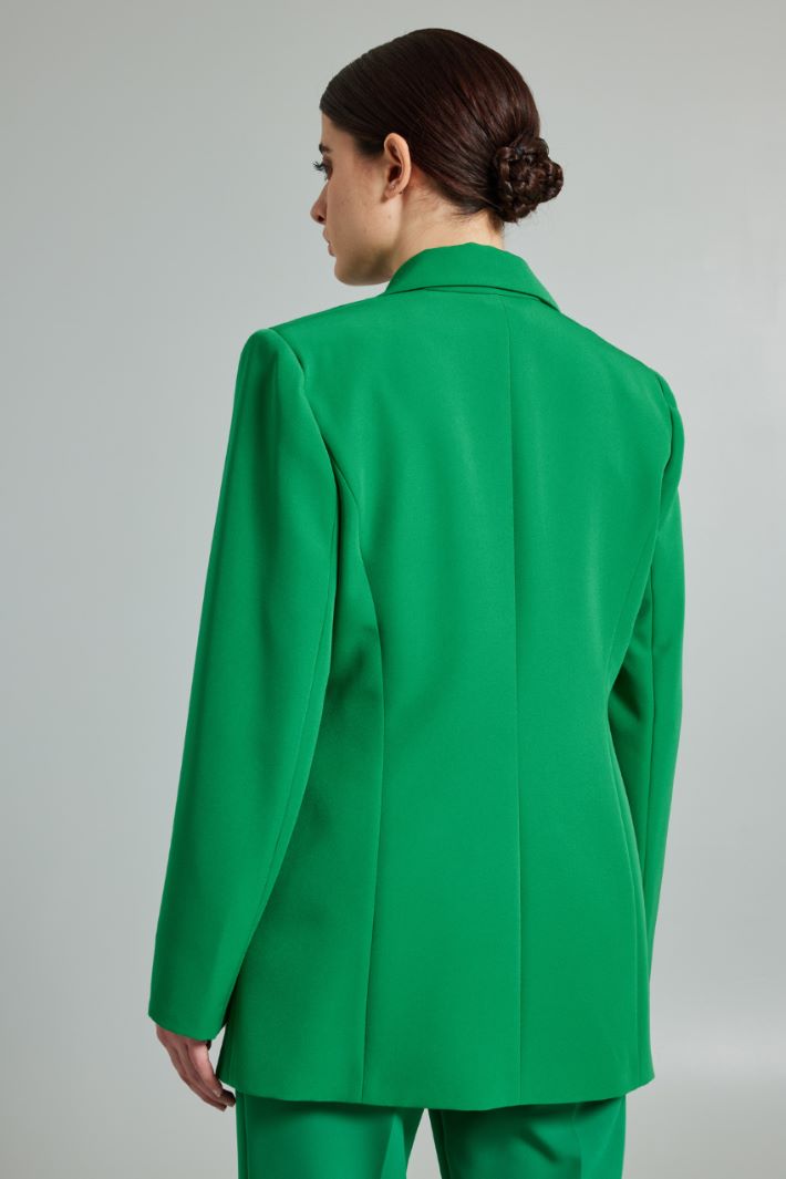 Blazer in tessuto fluido - VERDE PRATO - Fashion Market - 4