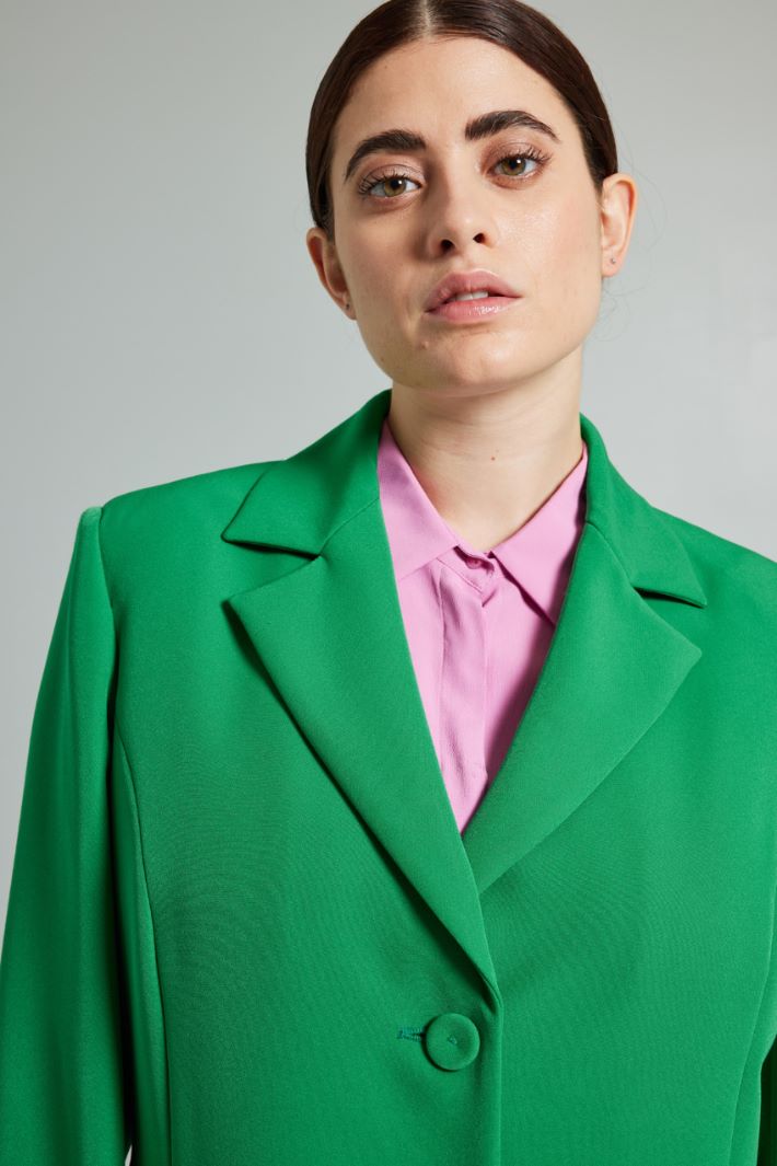 Blazer in tessuto fluido - VERDE PRATO - Fashion Market - 3