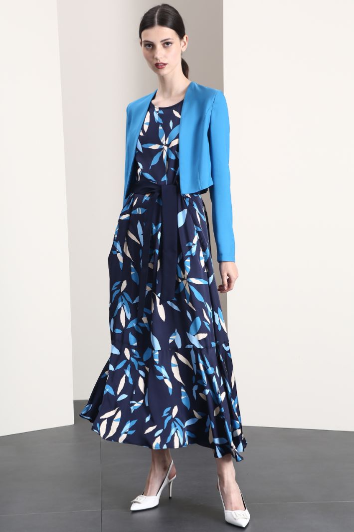 Bolero in cady leggero - AZZURRO - Fashion Market - 4