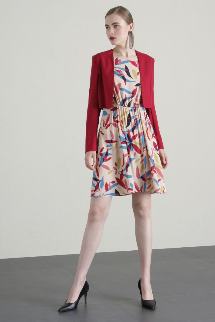Bolero in cady leggero - ROSSO - Fashion Market - 4