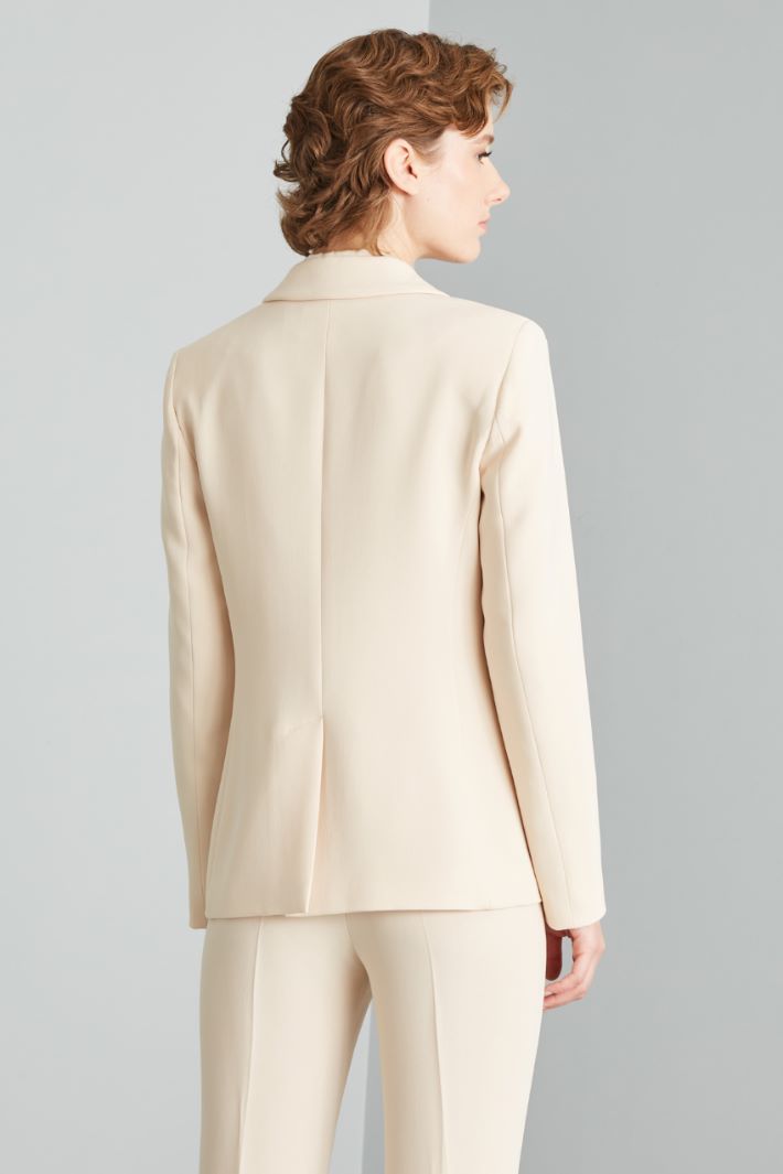Blazer sfiancato monopetto - BEIGE CHIARO - Fashion Market - 4