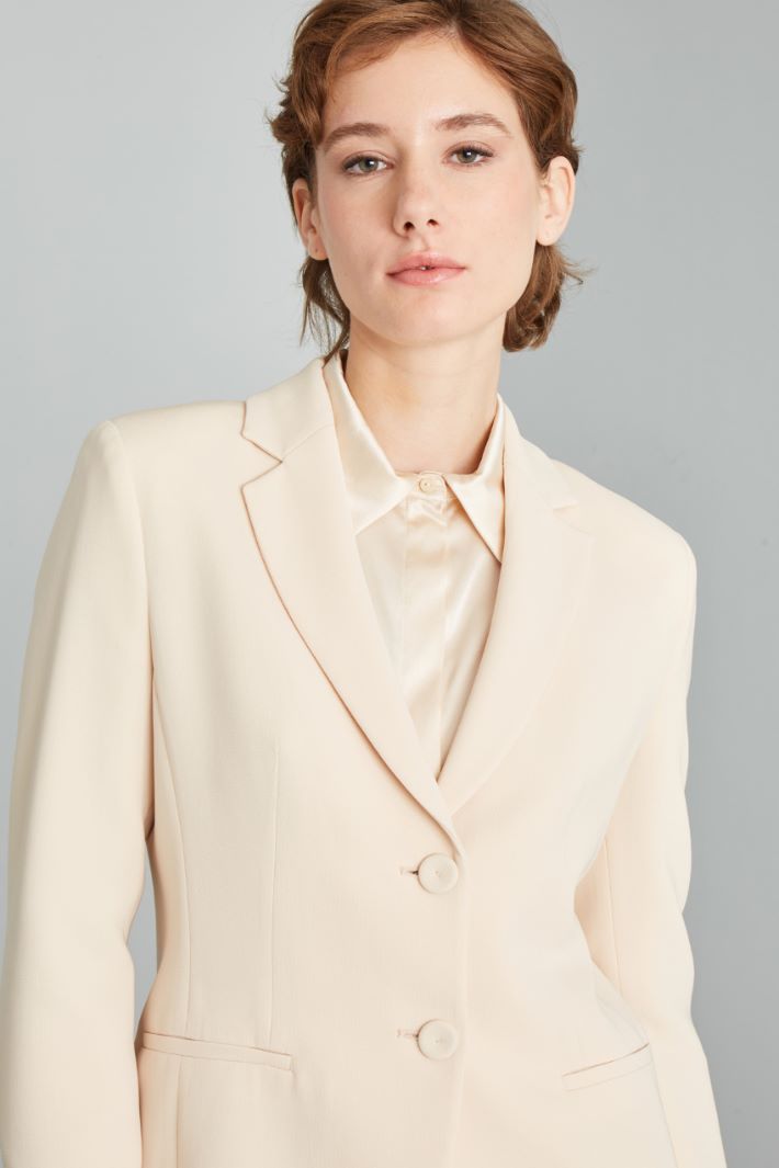 Blazer sfiancato monopetto - BEIGE CHIARO - Fashion Market - 3