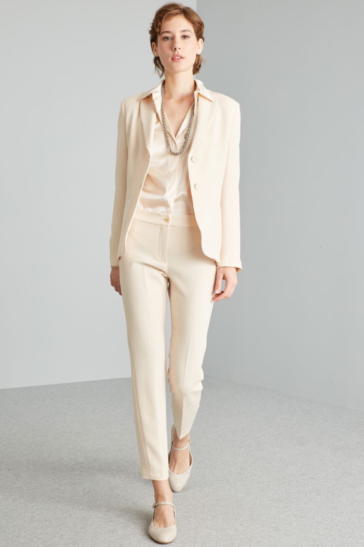 Blazer sfiancato monopetto - BEIGE CHIARO - Fashion Market