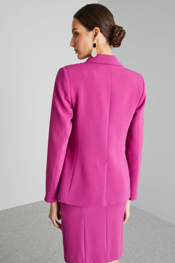 Blazer sfiancato monopetto - CICLAMINO - Fashion Market - 4