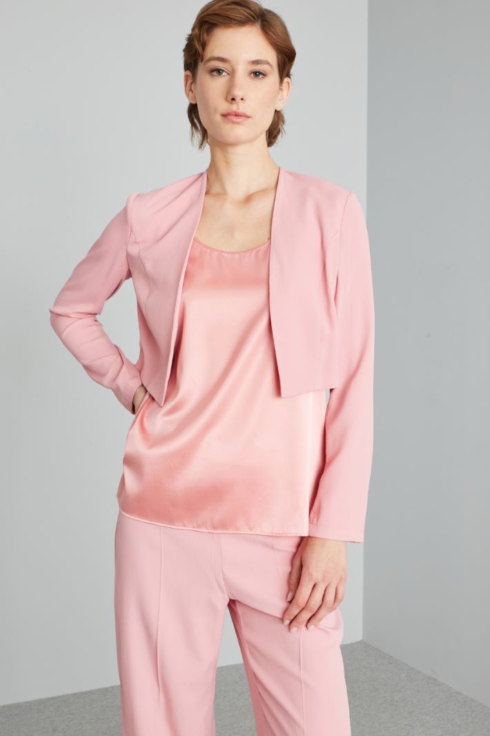 Bolero corto in enver satin - ROSA - Fashion Market - 2