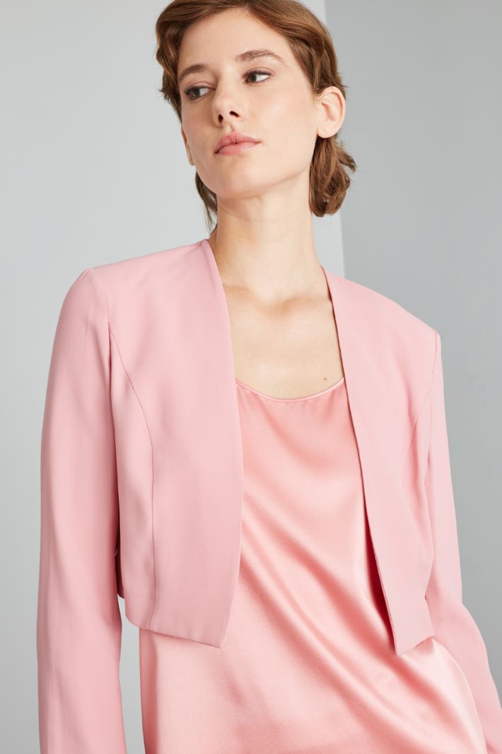 Bolero corto in enver satin - ROSA - Fashion Market - 3