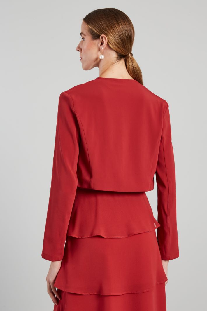 Bolero corto in enver satin - FRAGOLA - Fashion Market - 4