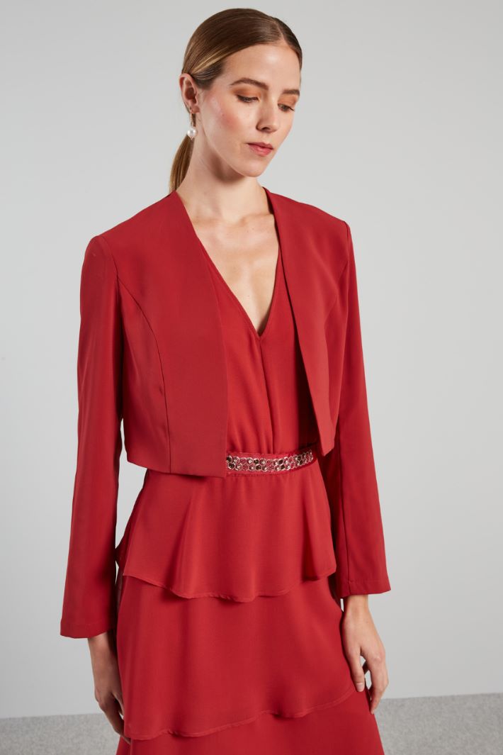 Bolero corto in enver satin - FRAGOLA - Fashion Market - 2