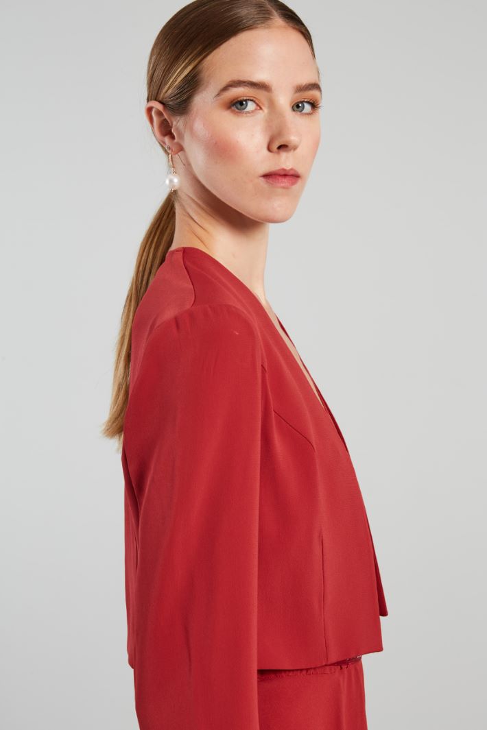 Bolero corto in enver satin - FRAGOLA - Fashion Market - 3