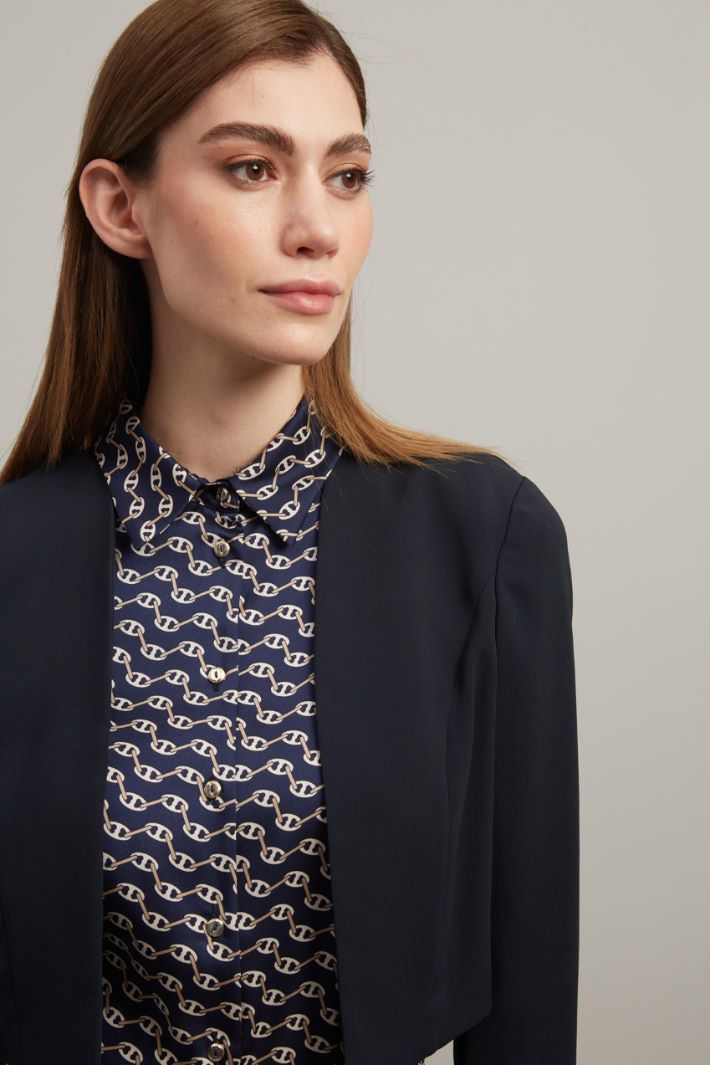 Coprispalle in envers satin - BLU NOTTE - Fashion Market - 3