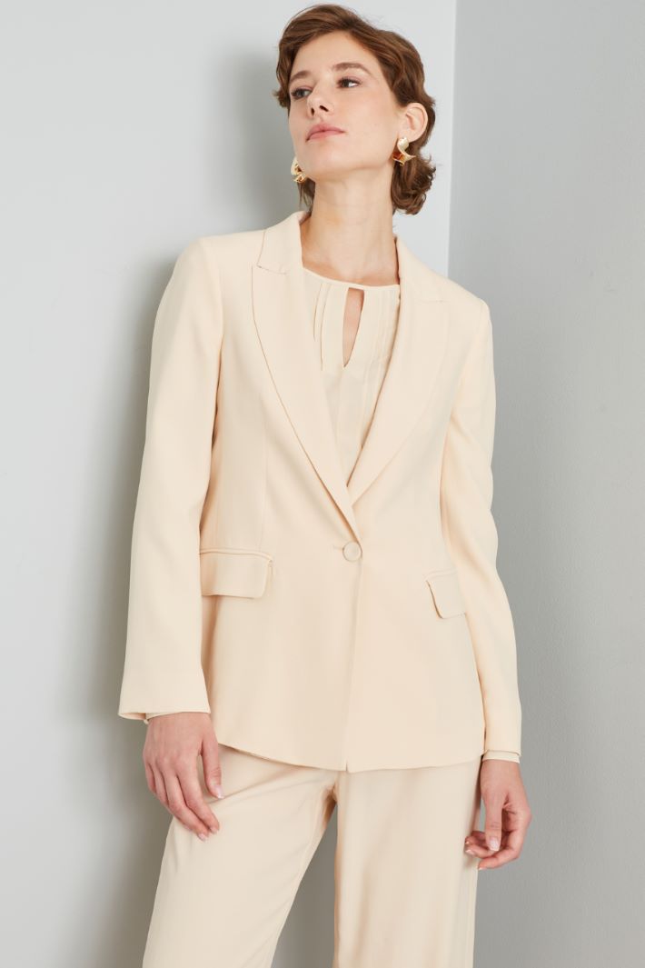 Blazer a un bottone - BEIGE CHIARO - Fashion Market - 2