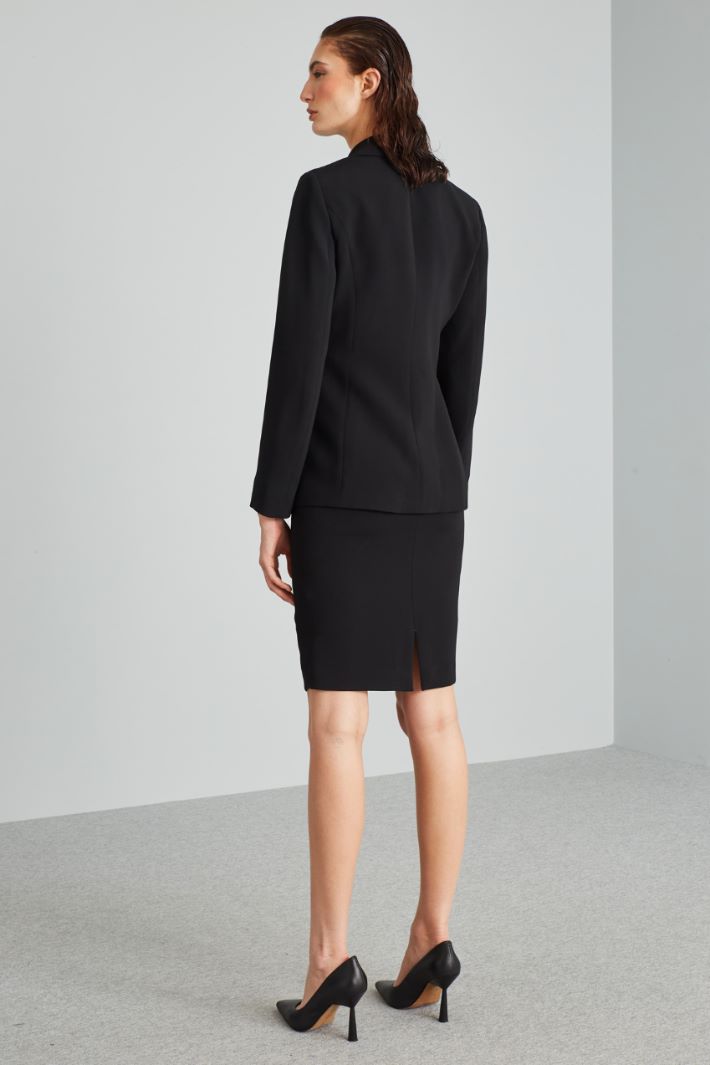 Blazer con fibbia a cerchio - NERO - Fashion Market - 4