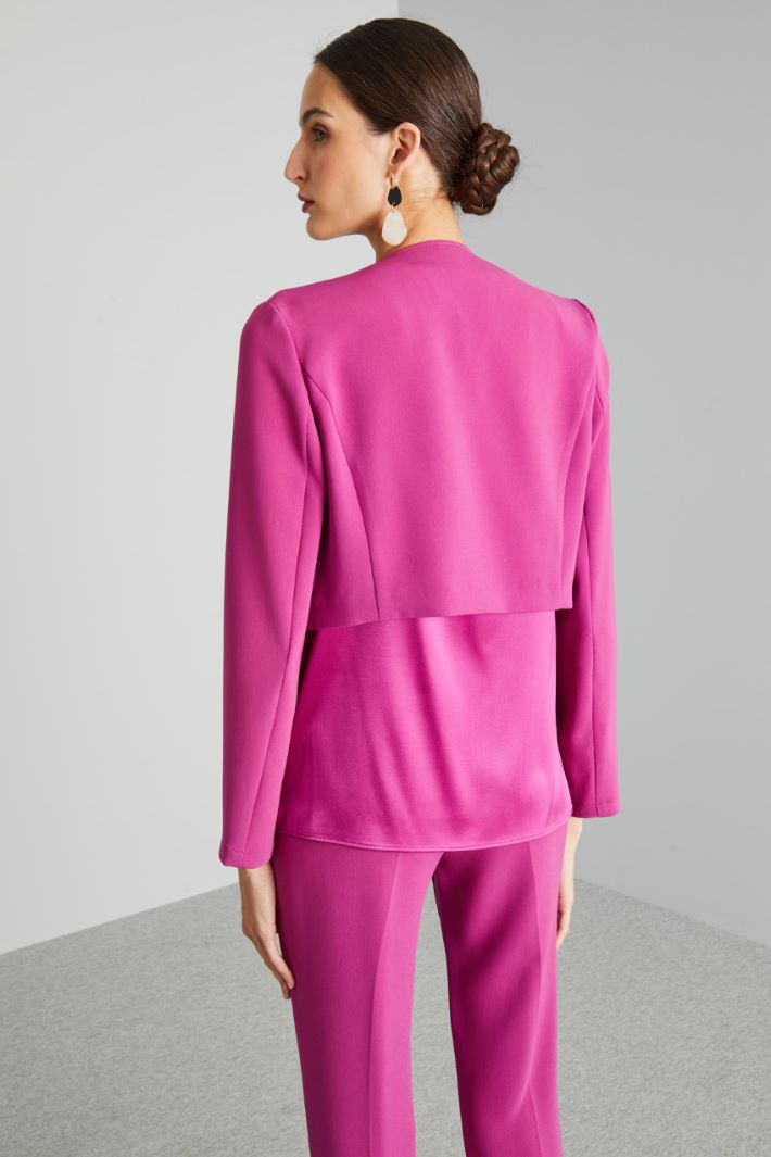 Bolero dritto in cady - CICLAMINO - Fashion Market - 4