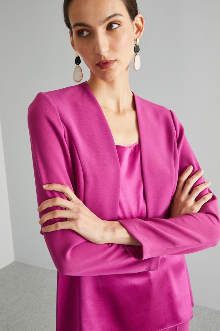 Bolero dritto in cady - CICLAMINO - Fashion Market - 3