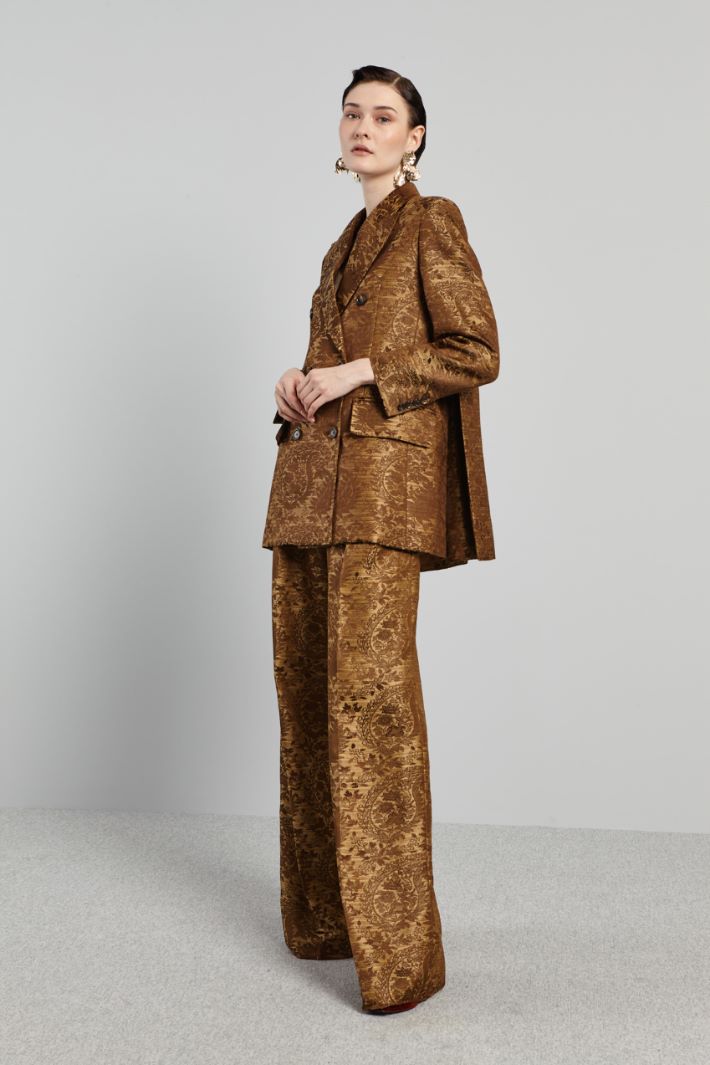 Blazer in jacquard broccato - BRONZO - Fashion Market - 4