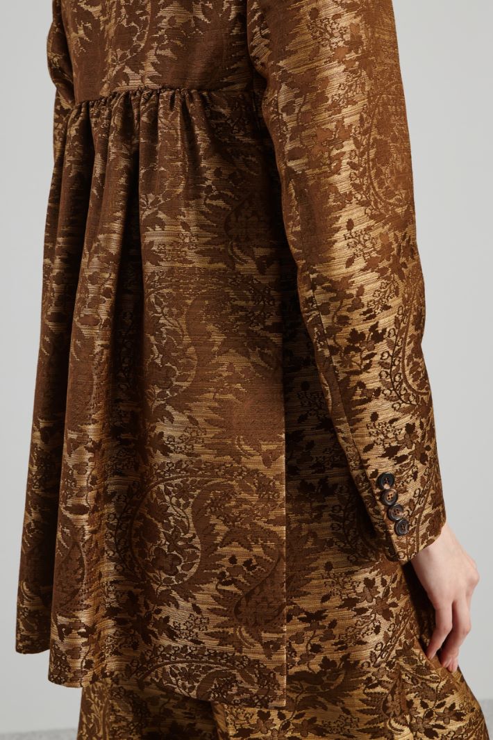 Blazer in jacquard broccato - BRONZO - Fashion Market - 2