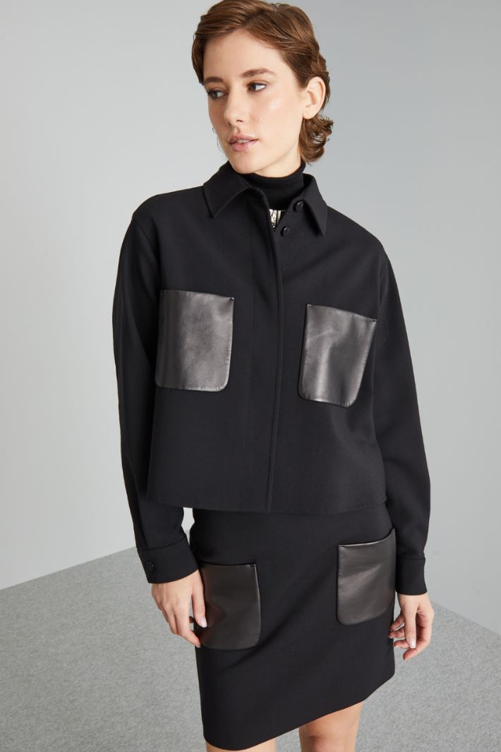Giacca boxy con taschini - NERO - Fashion Market - 2