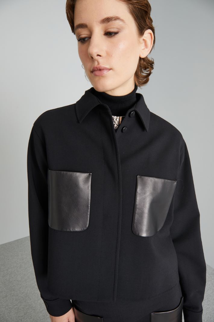 Giacca boxy con taschini - NERO - Fashion Market - 3