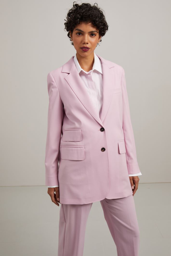 Blazer in lana - ROSA PASTELLO - Fashion Market - 2