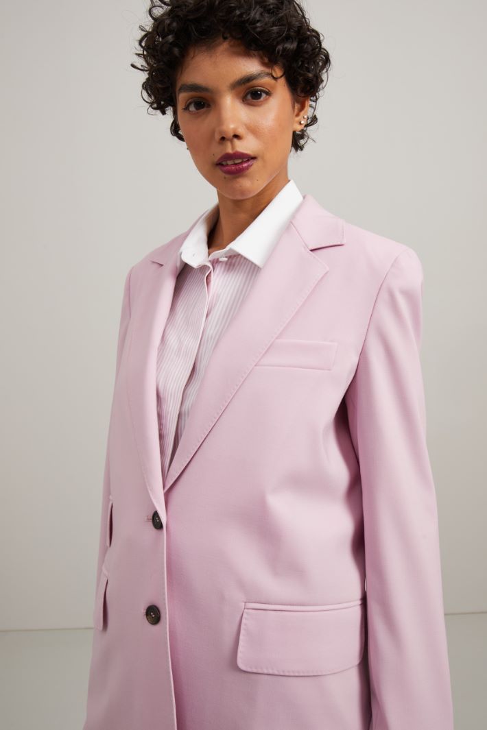 Blazer in lana - ROSA PASTELLO - Fashion Market - 3