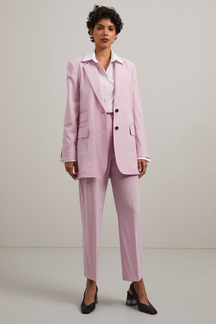 Blazer in lana - ROSA PASTELLO - Fashion Market
