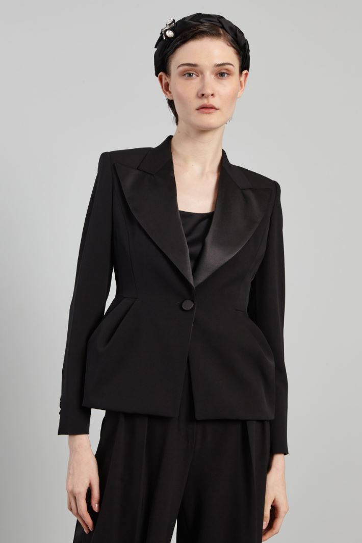 Blazer a corolla in lana - NERO - Fashion Market - 2
