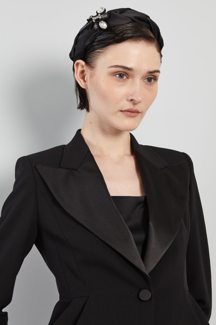 Blazer a corolla in lana - NERO - Fashion Market - 3