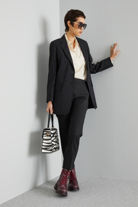 Blazer in lana gessata - Fashion Market