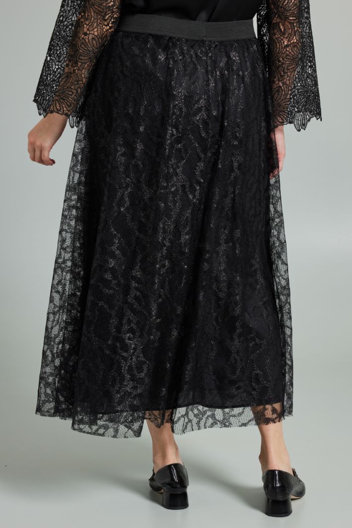 Gonna lunga in pizzo - NERO - Fashion Market - 4