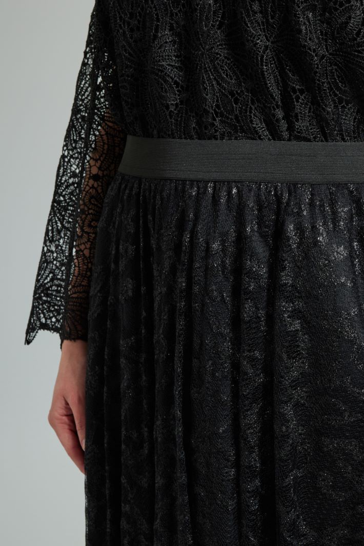 Gonna lunga in pizzo - NERO - Fashion Market - 3