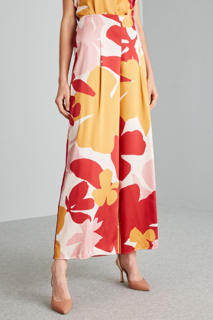 Pantaloni ampi in twill - ROSSO ROSA SENAPE - Fashion Market - 2