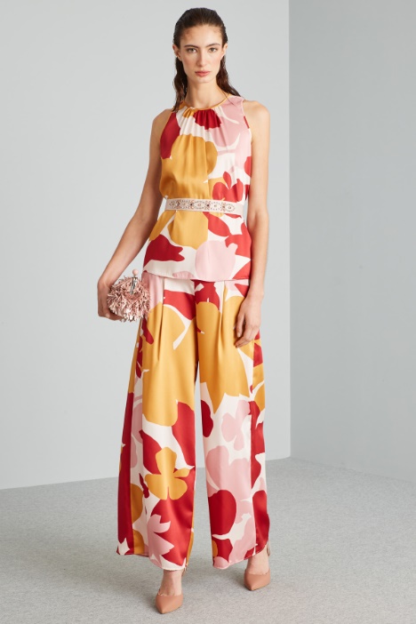 Pantaloni ampi in twill - Fashion Market