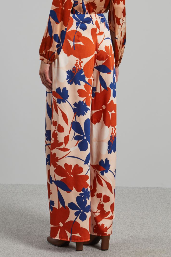 Pantaloni ampi in twill - RAME BLUETTE CIPRIA - Fashion Market - 4