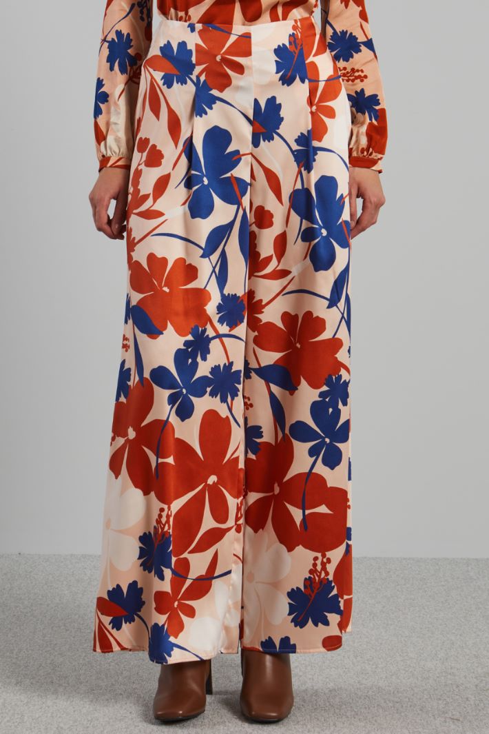 Pantaloni ampi in twill - RAME BLUETTE CIPRIA - Fashion Market - 2