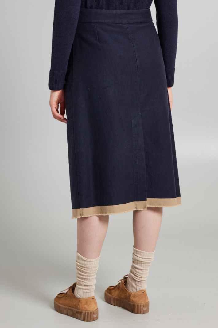 Gonna in jacquard effetto denim - BLU NOTTE - Fashion Market - 4