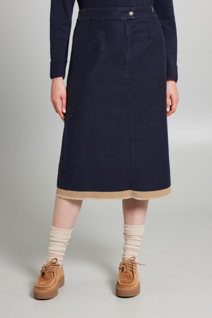 Gonna in jacquard effetto denim - BLU NOTTE - Fashion Market - 2