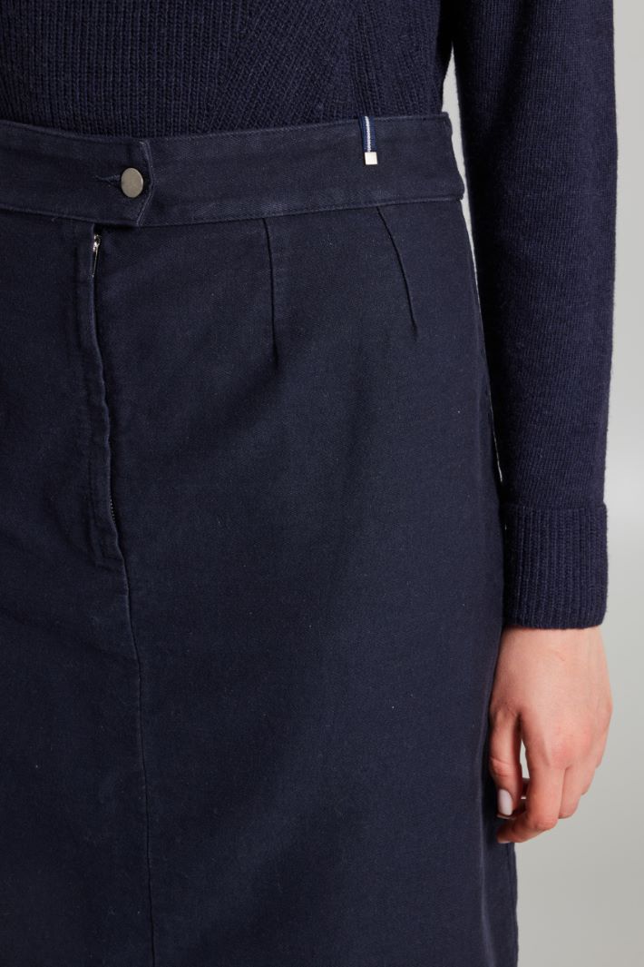 Gonna in jacquard effetto denim - BLU NOTTE - Fashion Market - 3