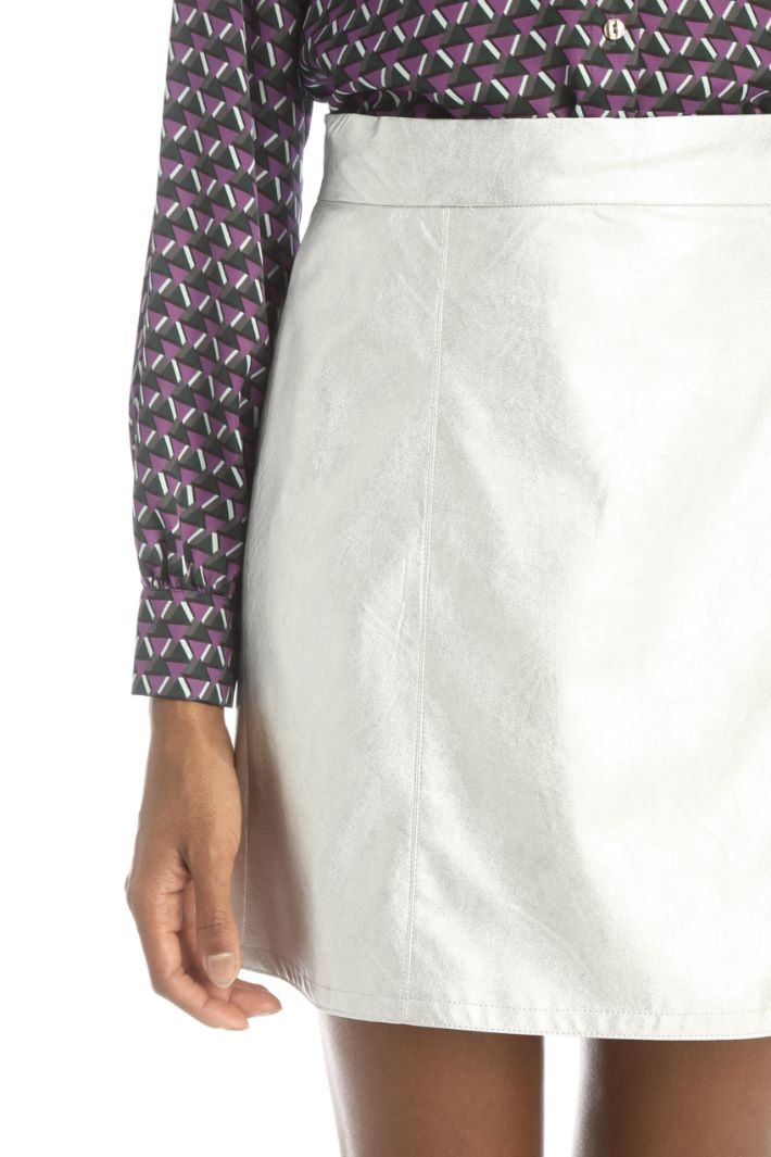 Leather effect skirt - ARGENTO - Fashion Market - 3